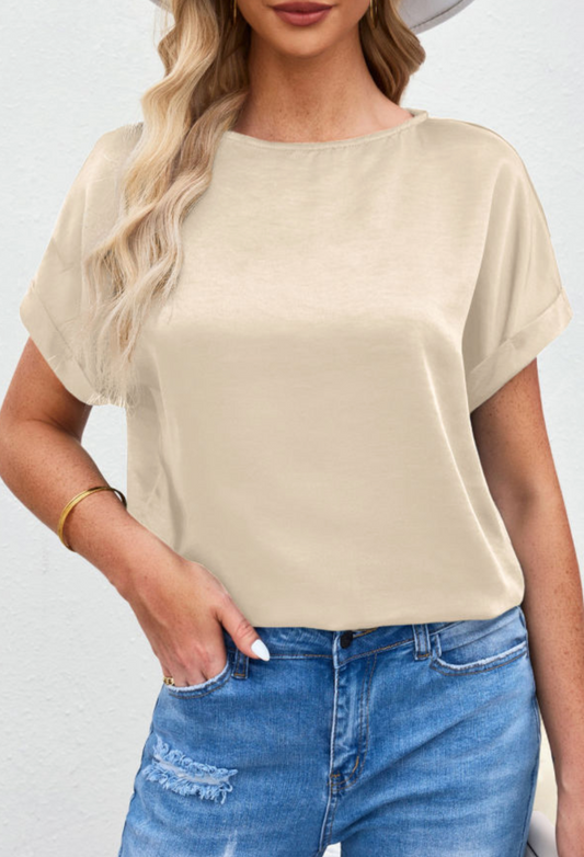 Satin Sheen T Shirt