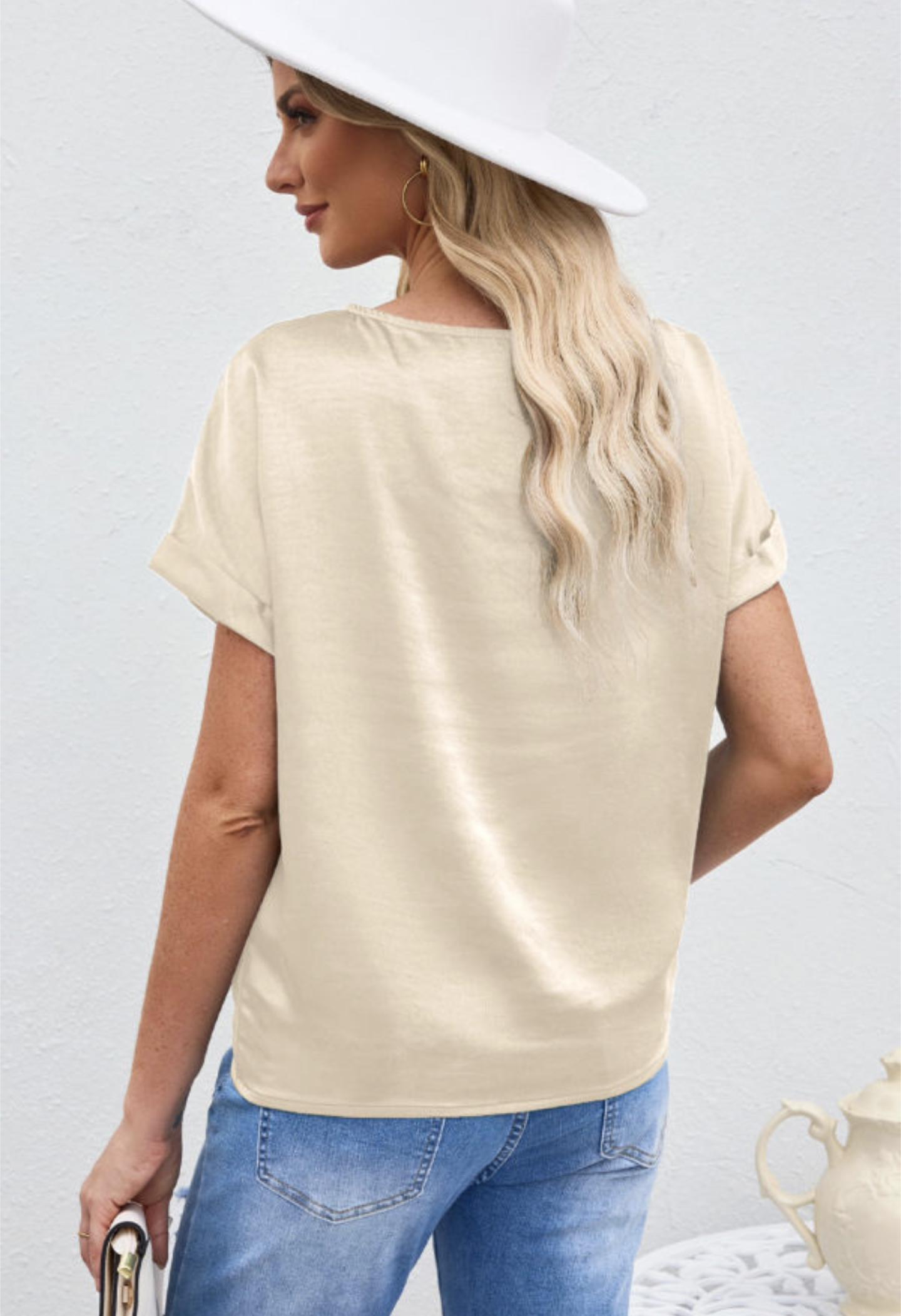 Satin Sheen T Shirt