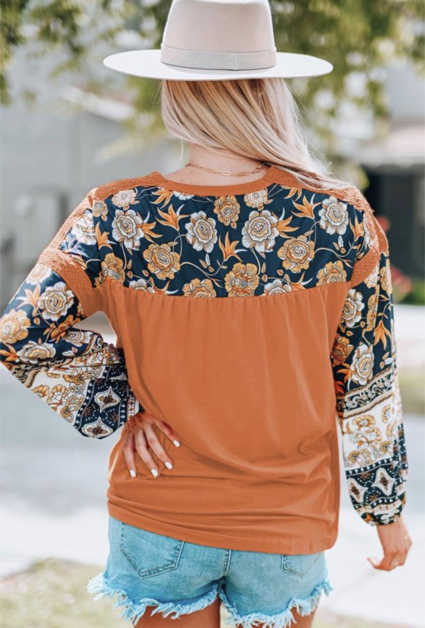 Pumpkin Patch Orange/Floral