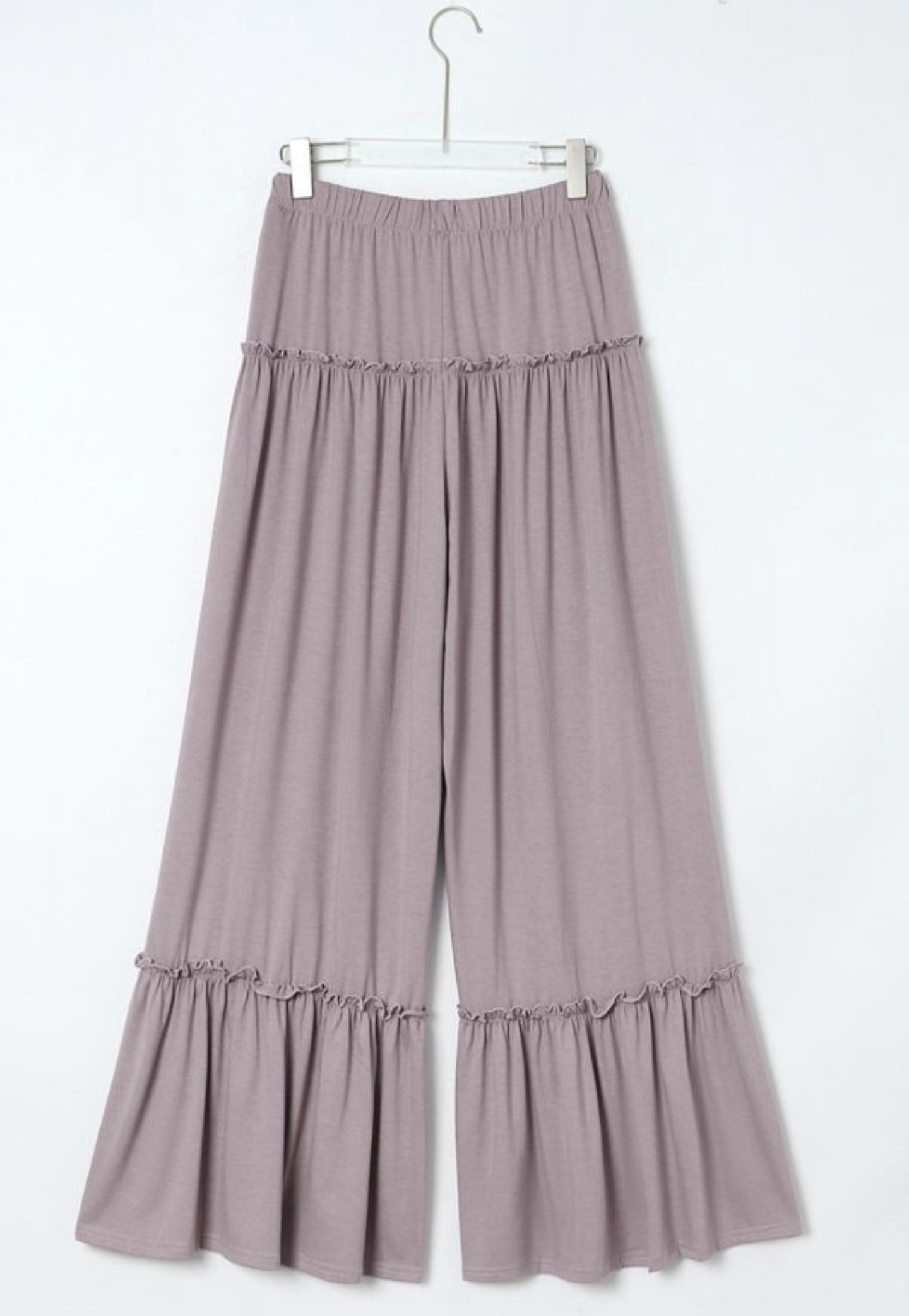 Frilled Leg Drawstring Pants Khaki