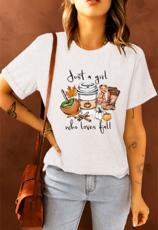 Just A Girl Who Loves Fall Tshirt