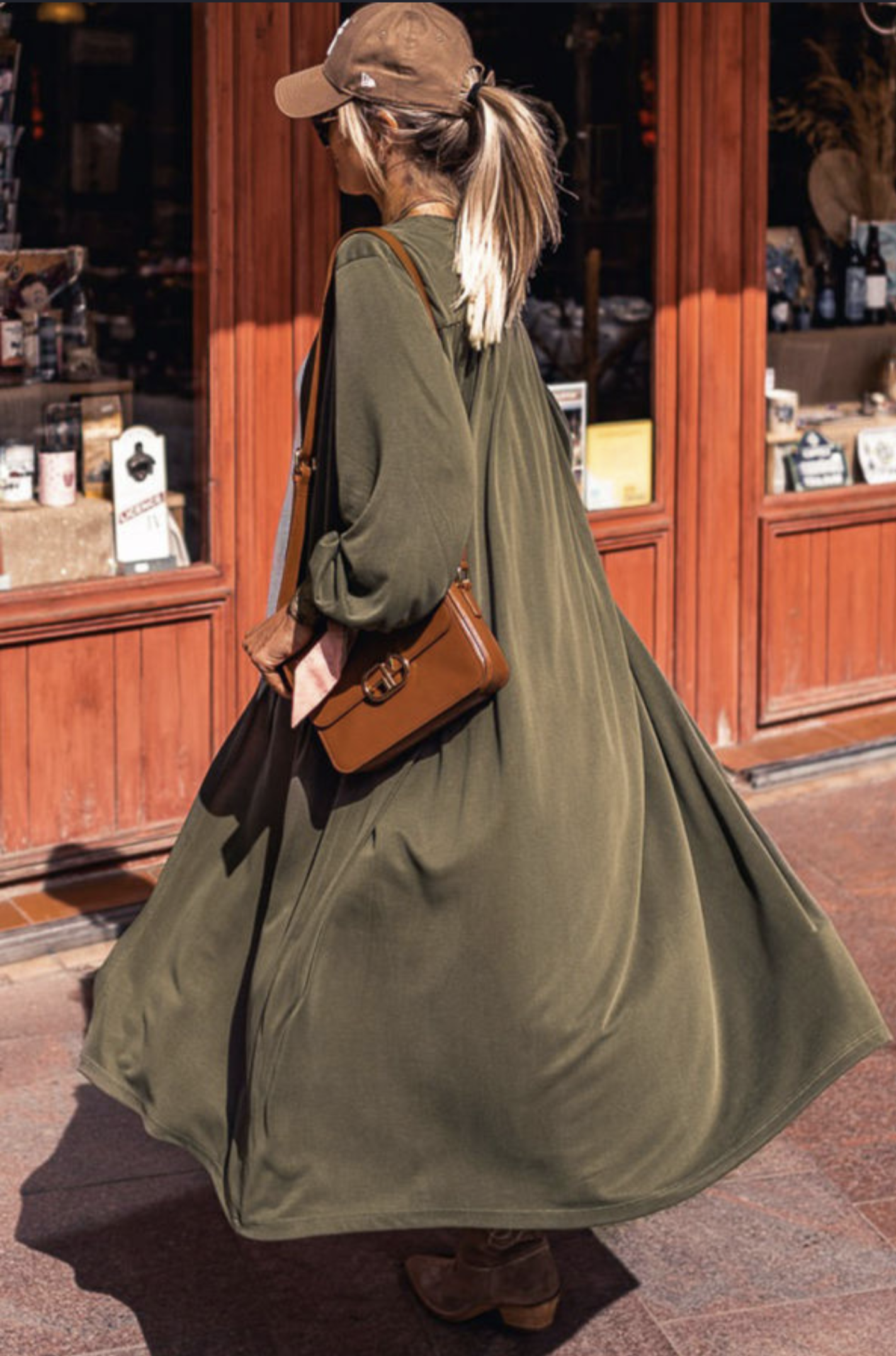 Lightweight Long Sleeve Duster Green