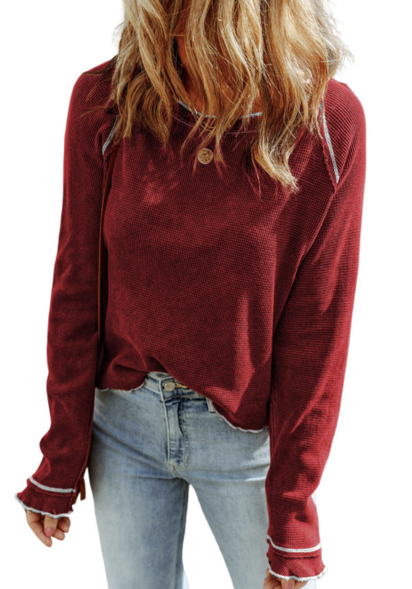 Textured Thermal Top Red